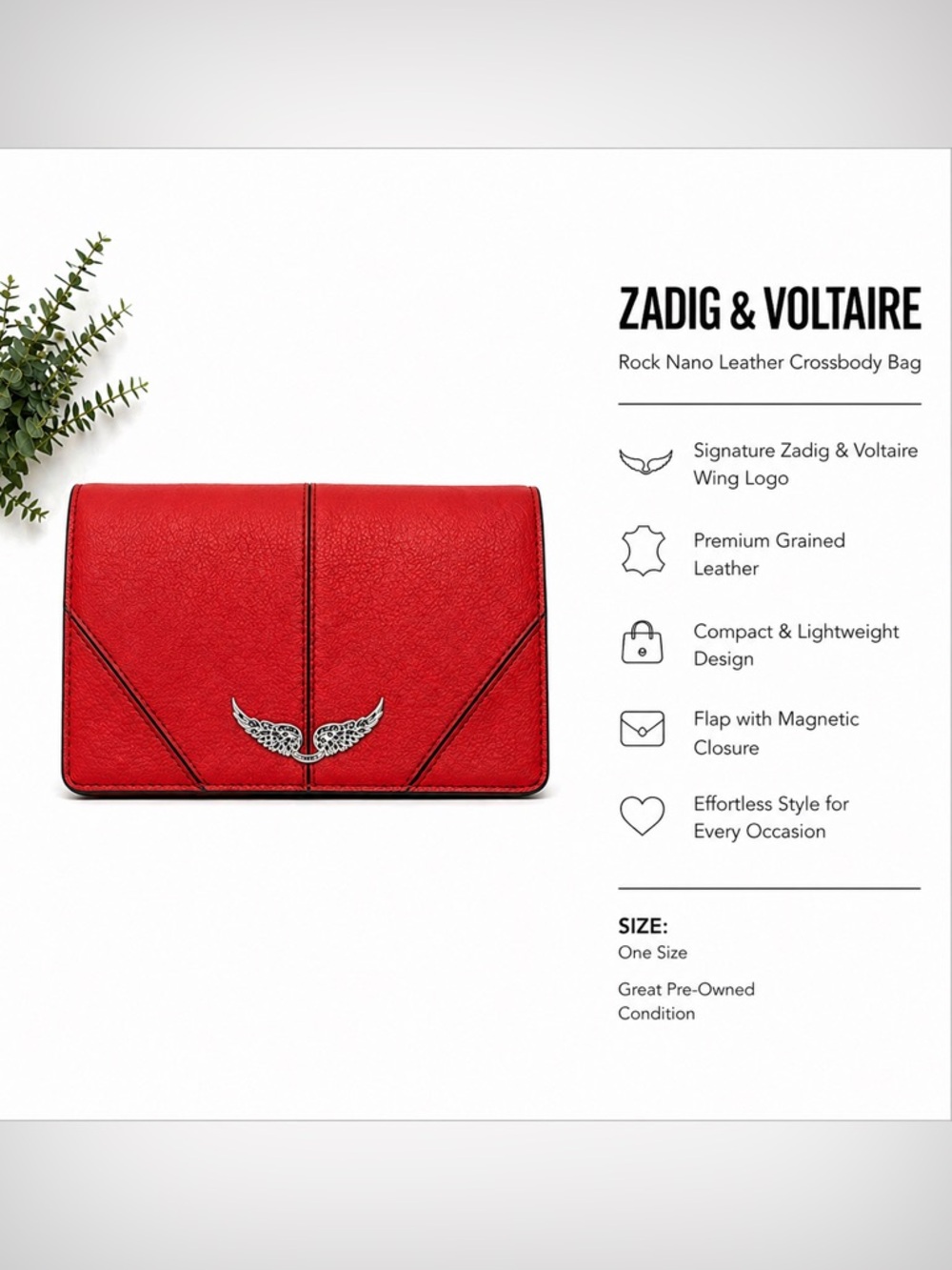 Zadig & Voltaire Red Crossbody Bag